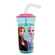 China factory plastic water bottle  plastic  juicy bottle with straw
